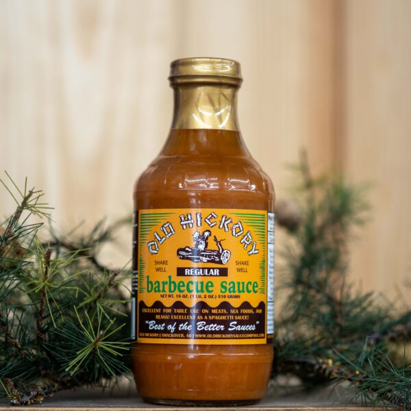 A bottle of Old Hickory BBQ Sauce